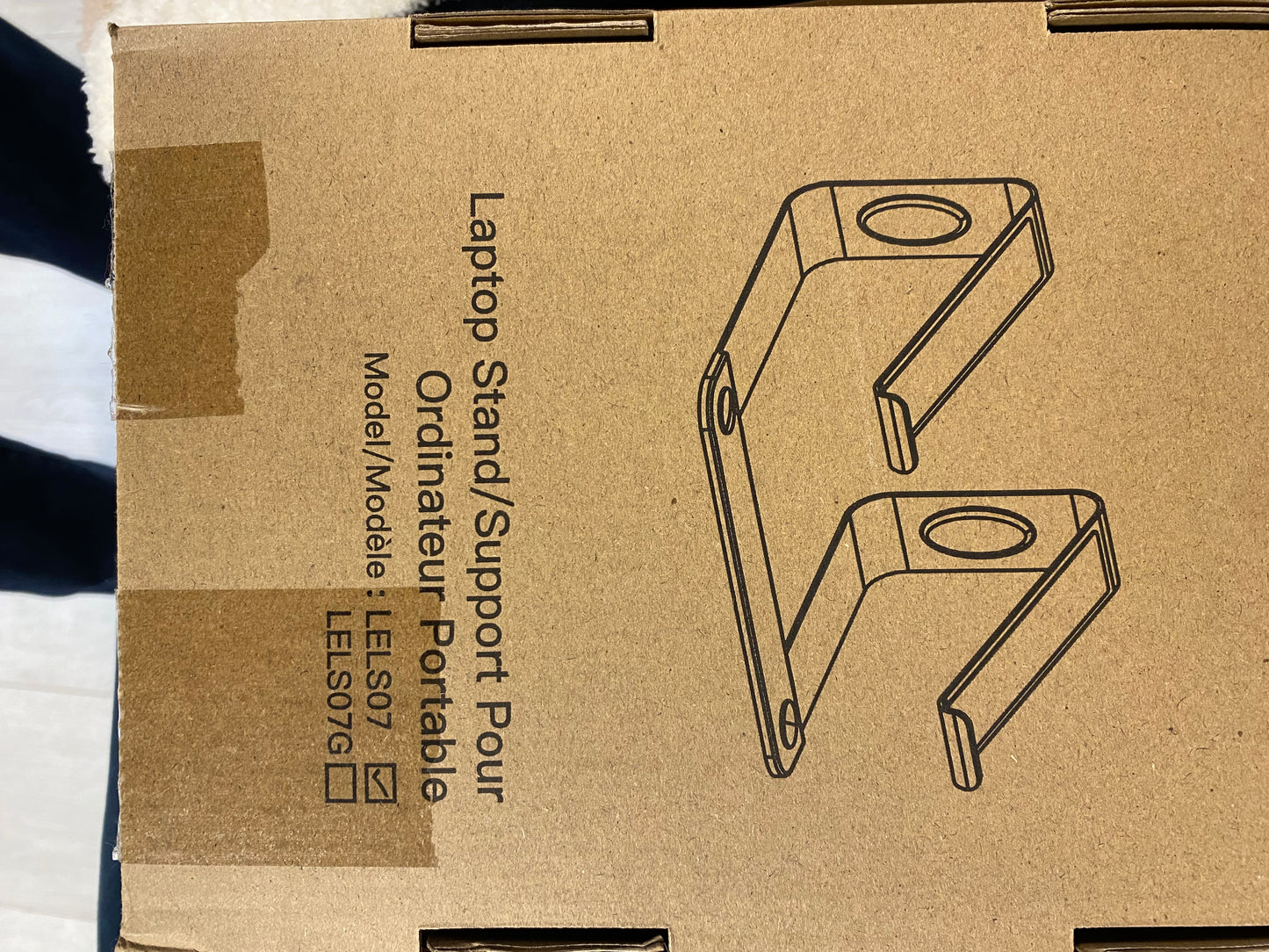 Silver metal laptop stand