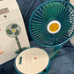 Desk folding fan