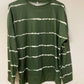 Green striped long sleeve top