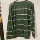 Green striped long sleeve top