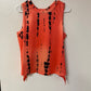 Orange open back tank top