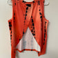 Orange open back tank top