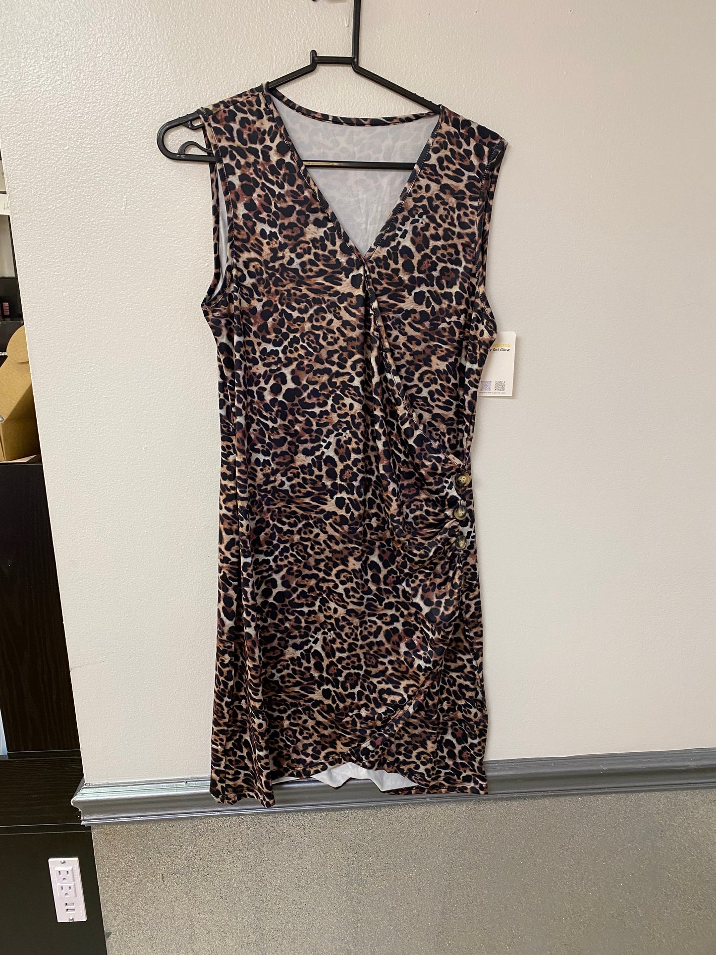 Leopard print mini dress