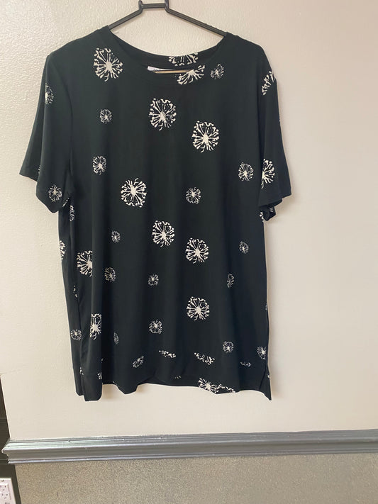 Double Take Black Floral Top