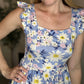 Pastel floral skater dress