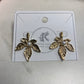 Golden leaf earrings