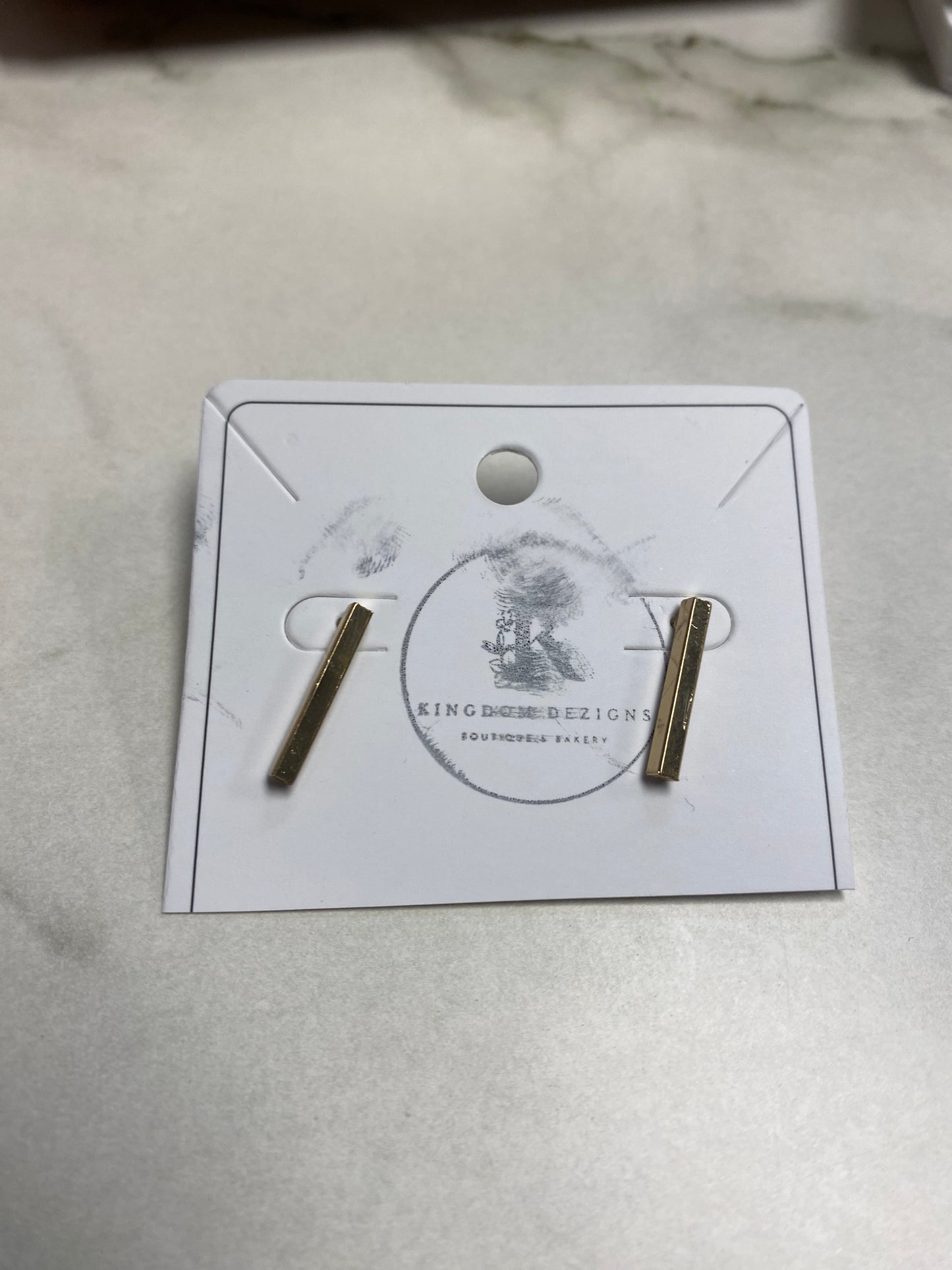 Golden dangle earrings