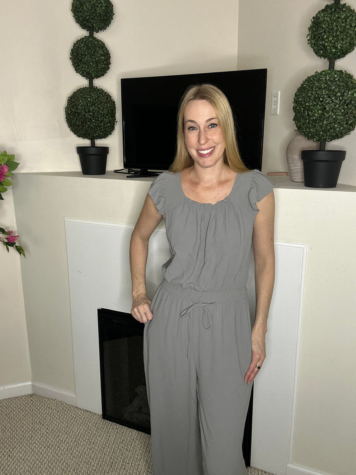 Light grey jumpsuit
