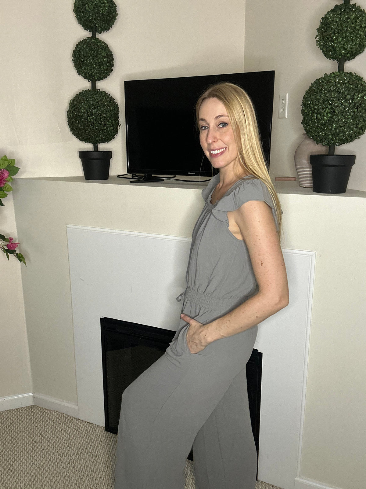 Light grey jumpsuit