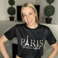 Cropped black Paris T-shirt