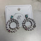Sparkly hoop earrings with gems