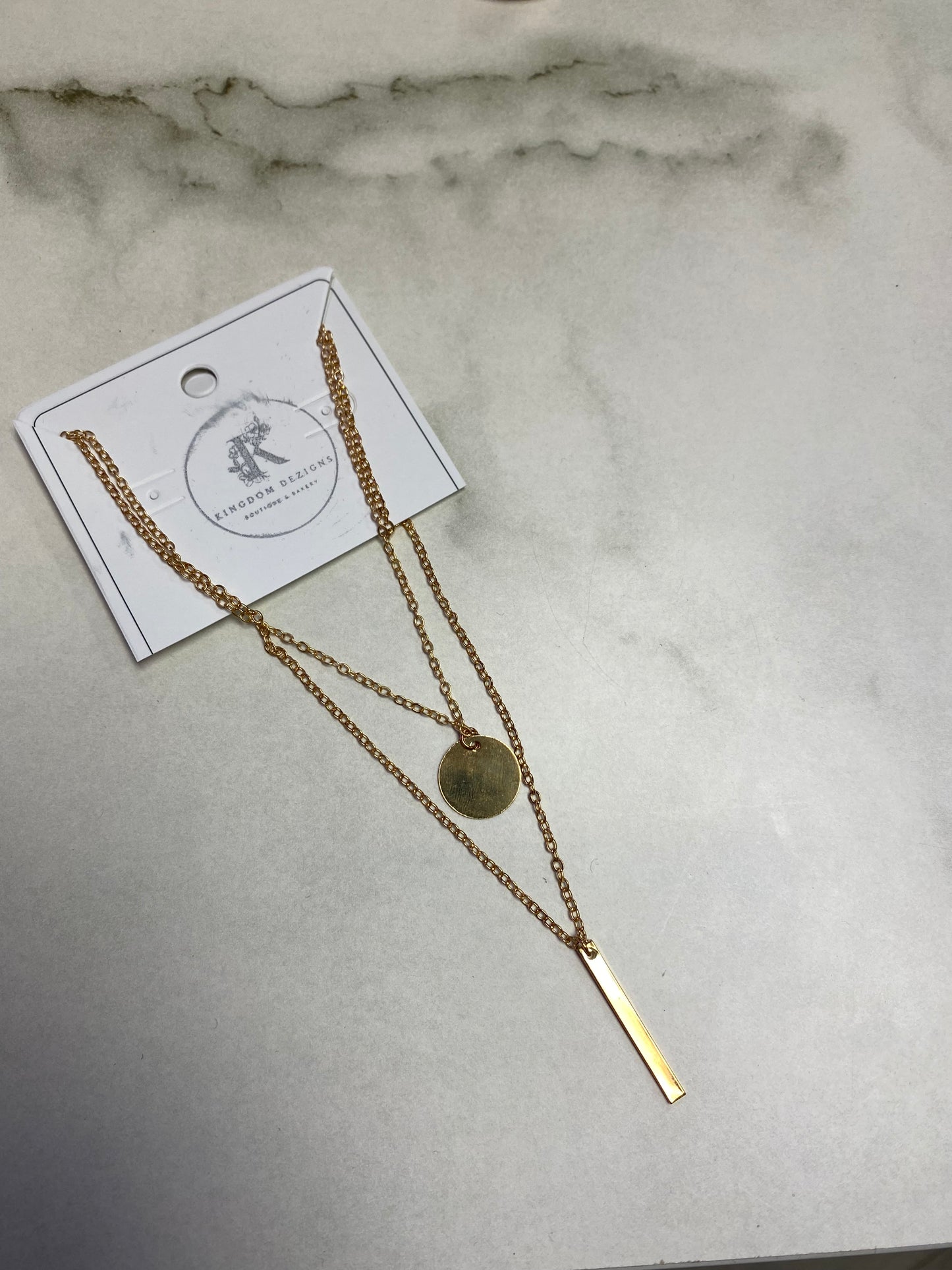 Layered longer necklace