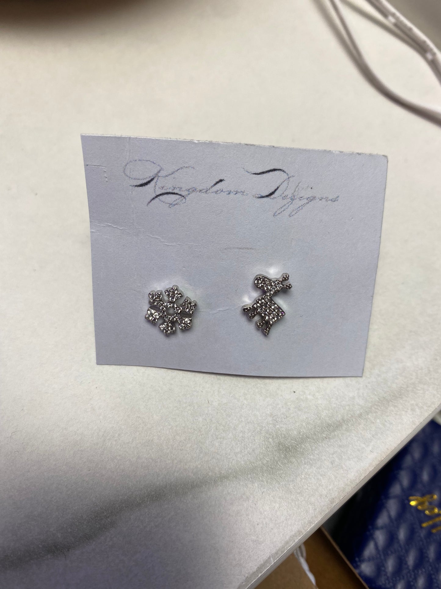 Christmas reindeer earrings