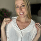 Off white ruffle blouse
