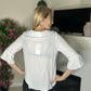 Off white ruffle blouse