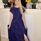 Purple maxi dress with side slit