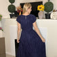 Purple maxi dress with side slit