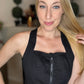 Black zip up overalls