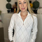 Argyle collared sweater with quarter zip