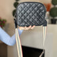 Black quilted crossbody purse