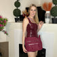 Burgundy large purse with multiple pockets