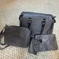 4 in 1 dark grey purse