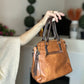 4 in 1 brown faux leather purse