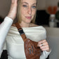 Brown faux leather Fanny pack