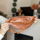 Brown faux leather Fanny pack