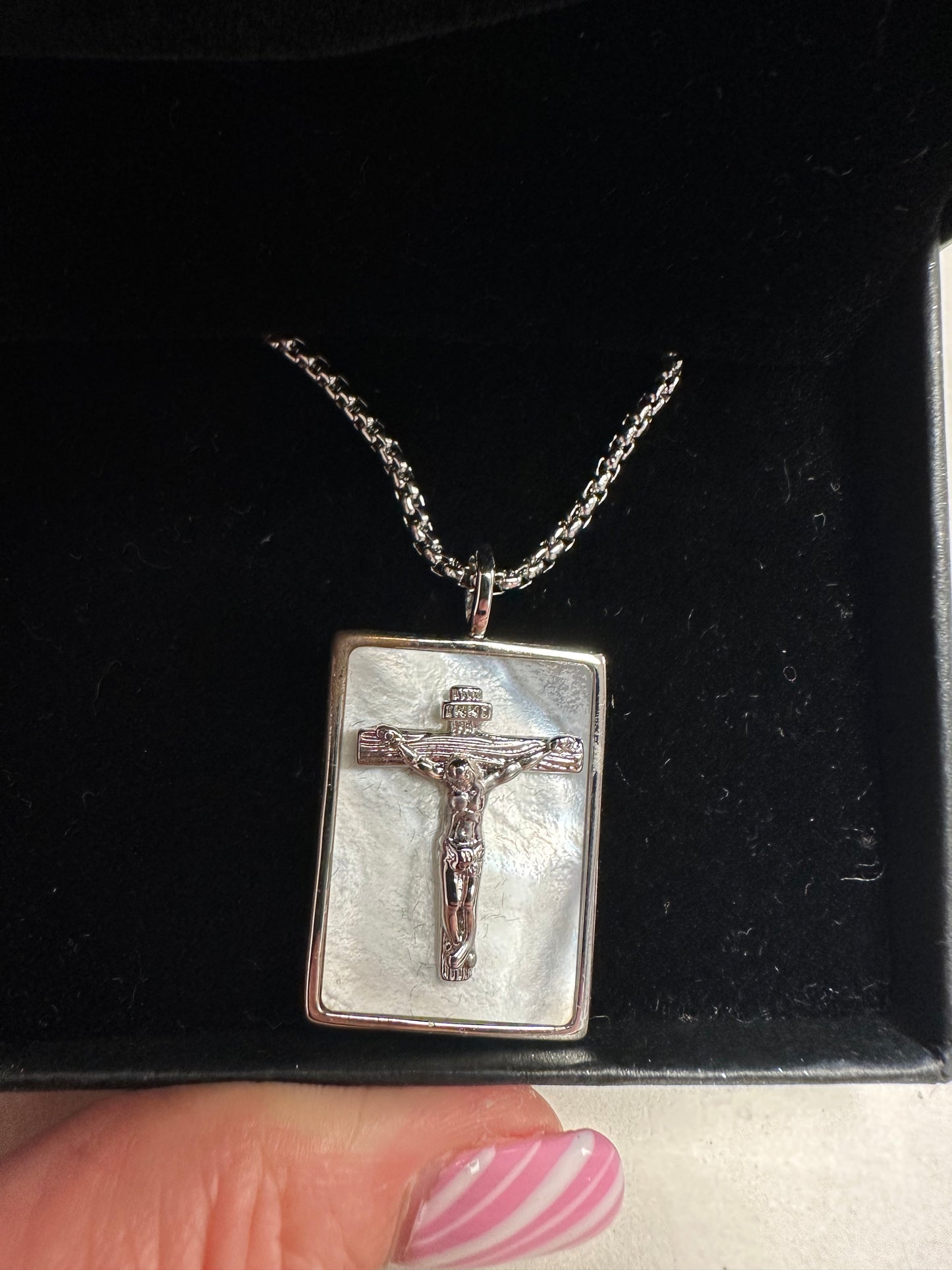 Artisan crucifix necklace