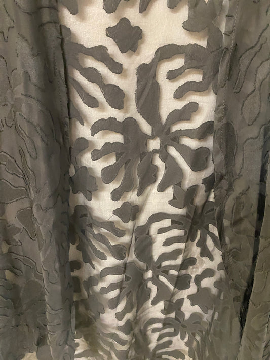 Long sheer black kimono