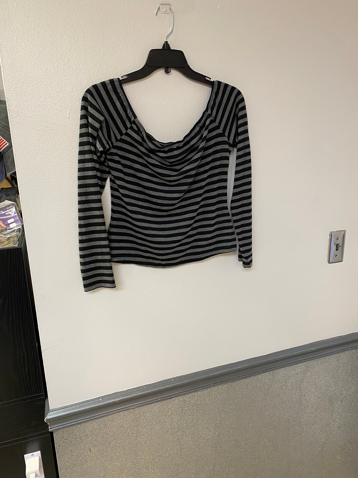 Off the shoulder striped blouse