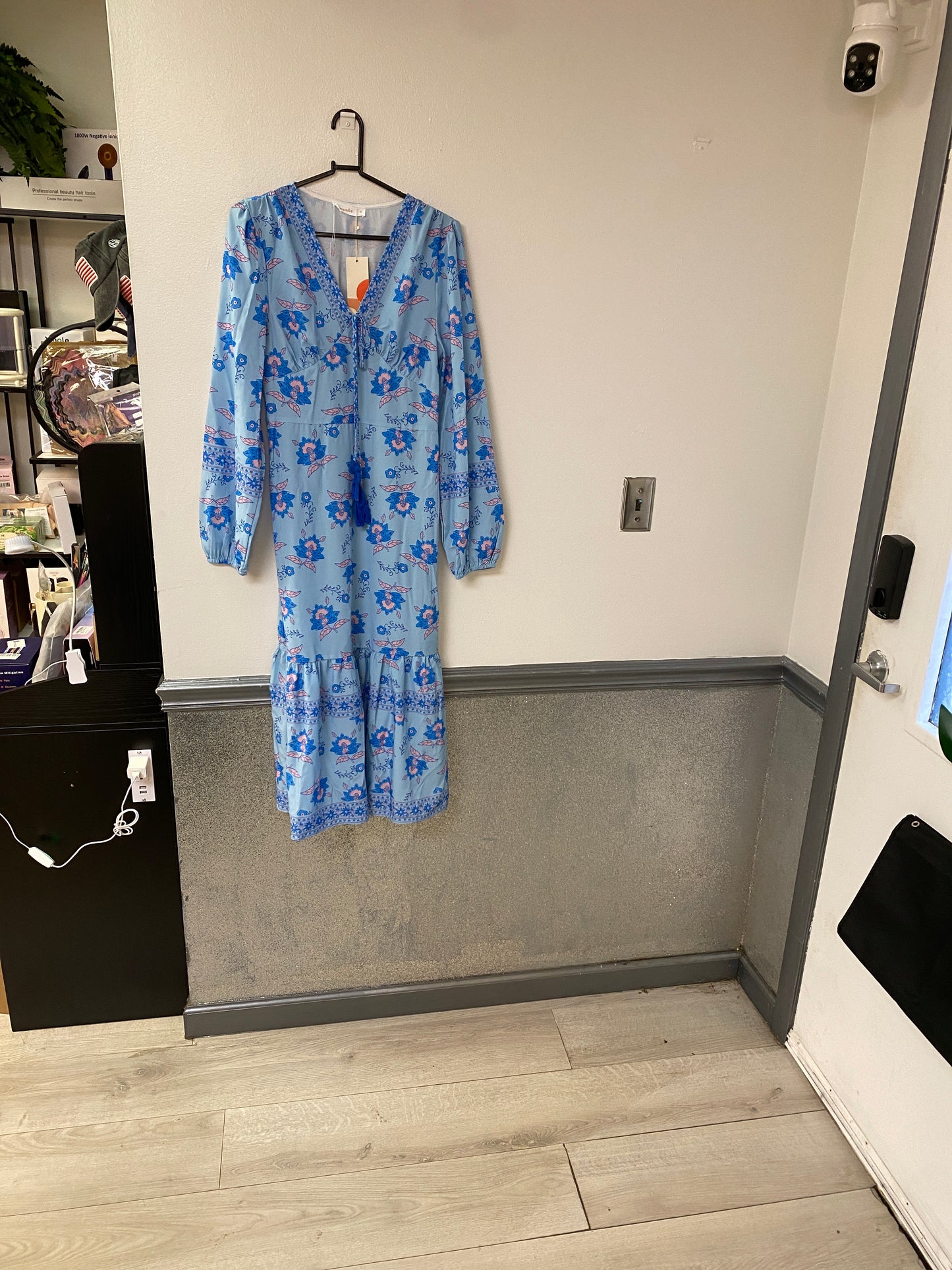 Long sleeve floral maxi dress