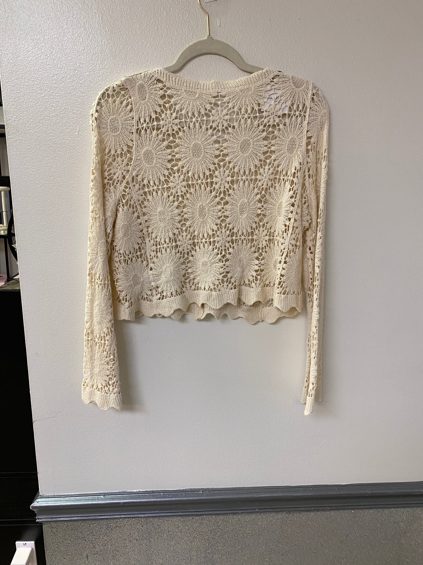 Floral crochet cardigan
