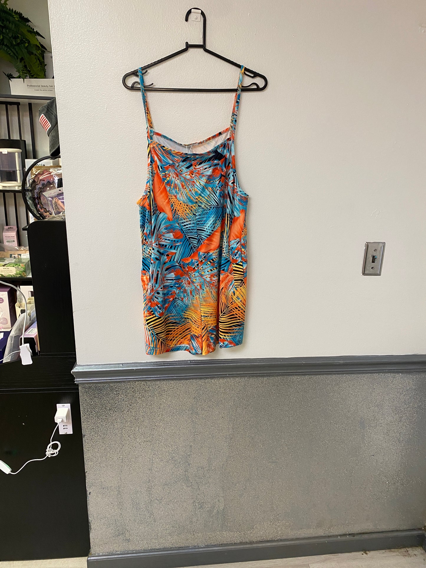 Vibrant tropical romper