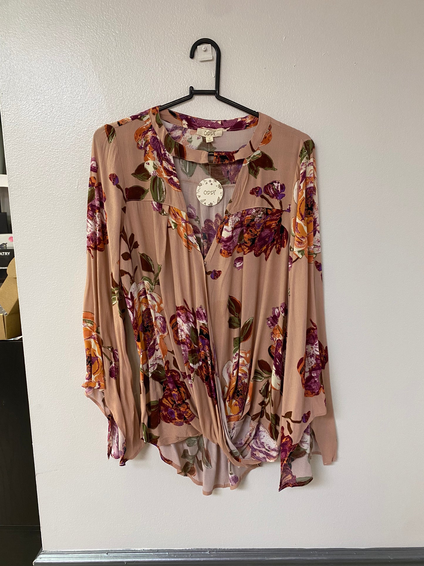 ODDI floral long sleeve blouse