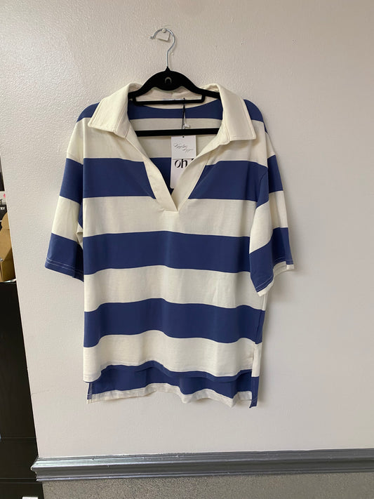 Oh! Striped polo top