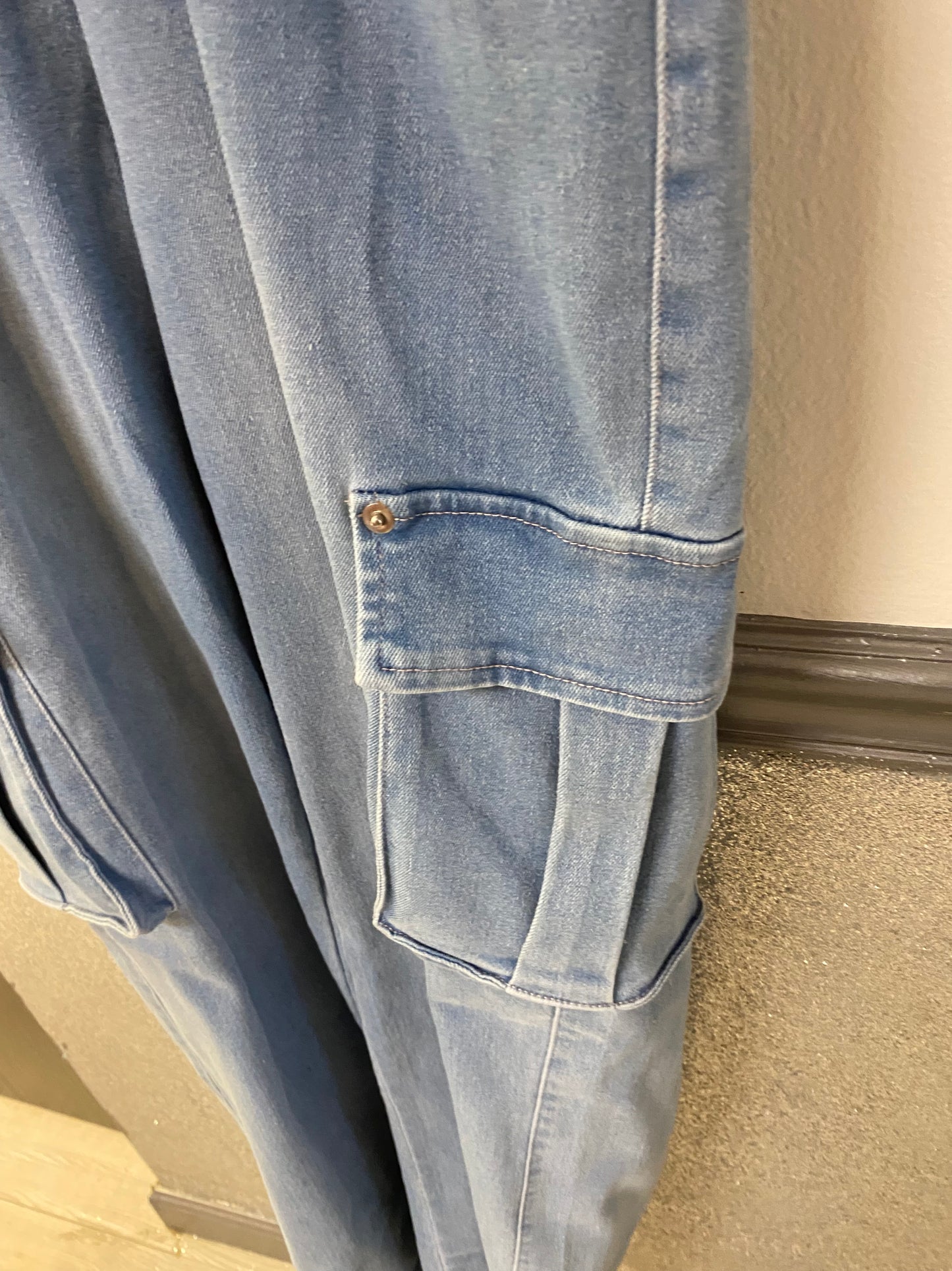 Timing Denim Halter Jumpsuit