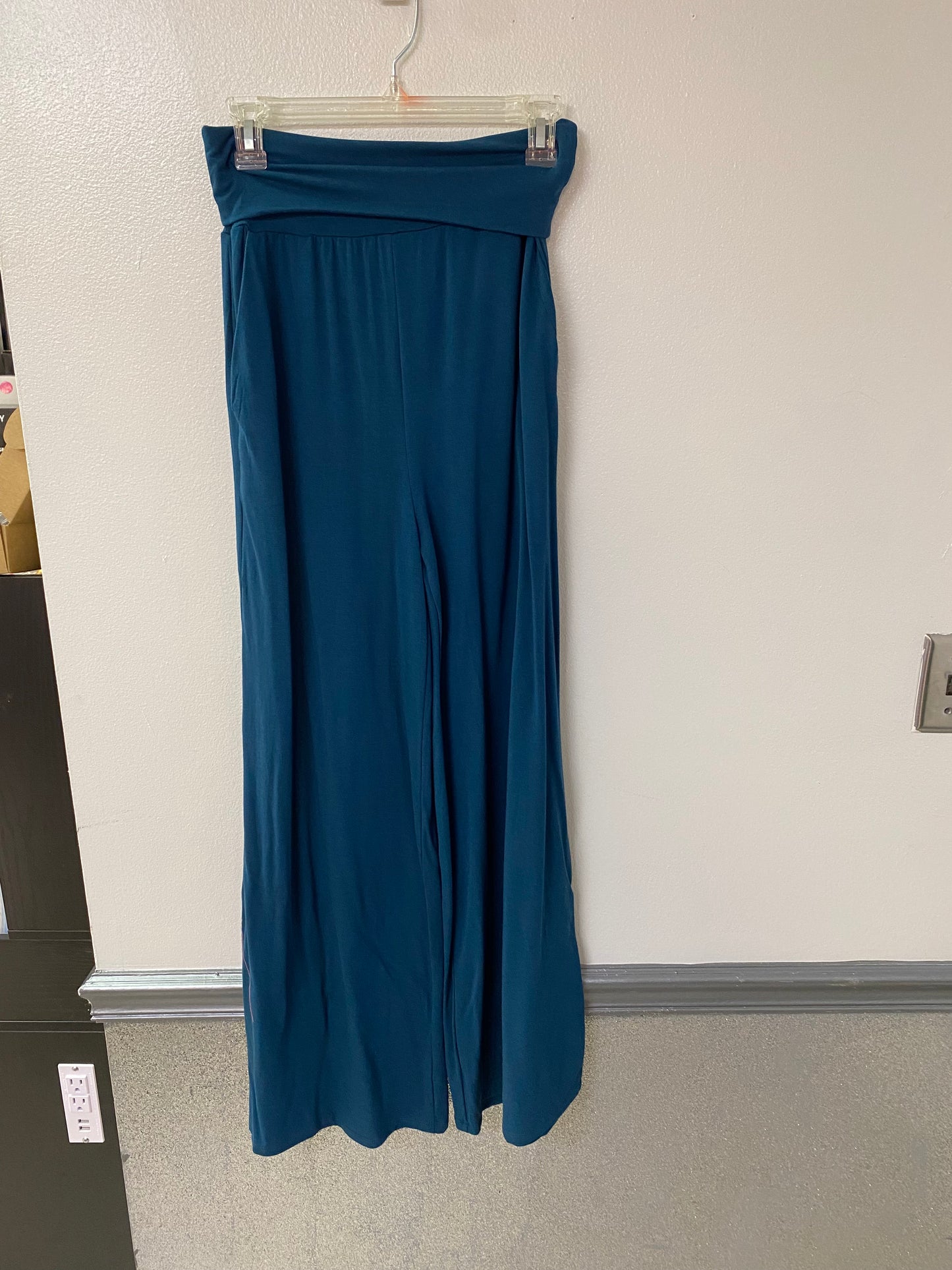 Culture Code Wide Leg Teal Pants