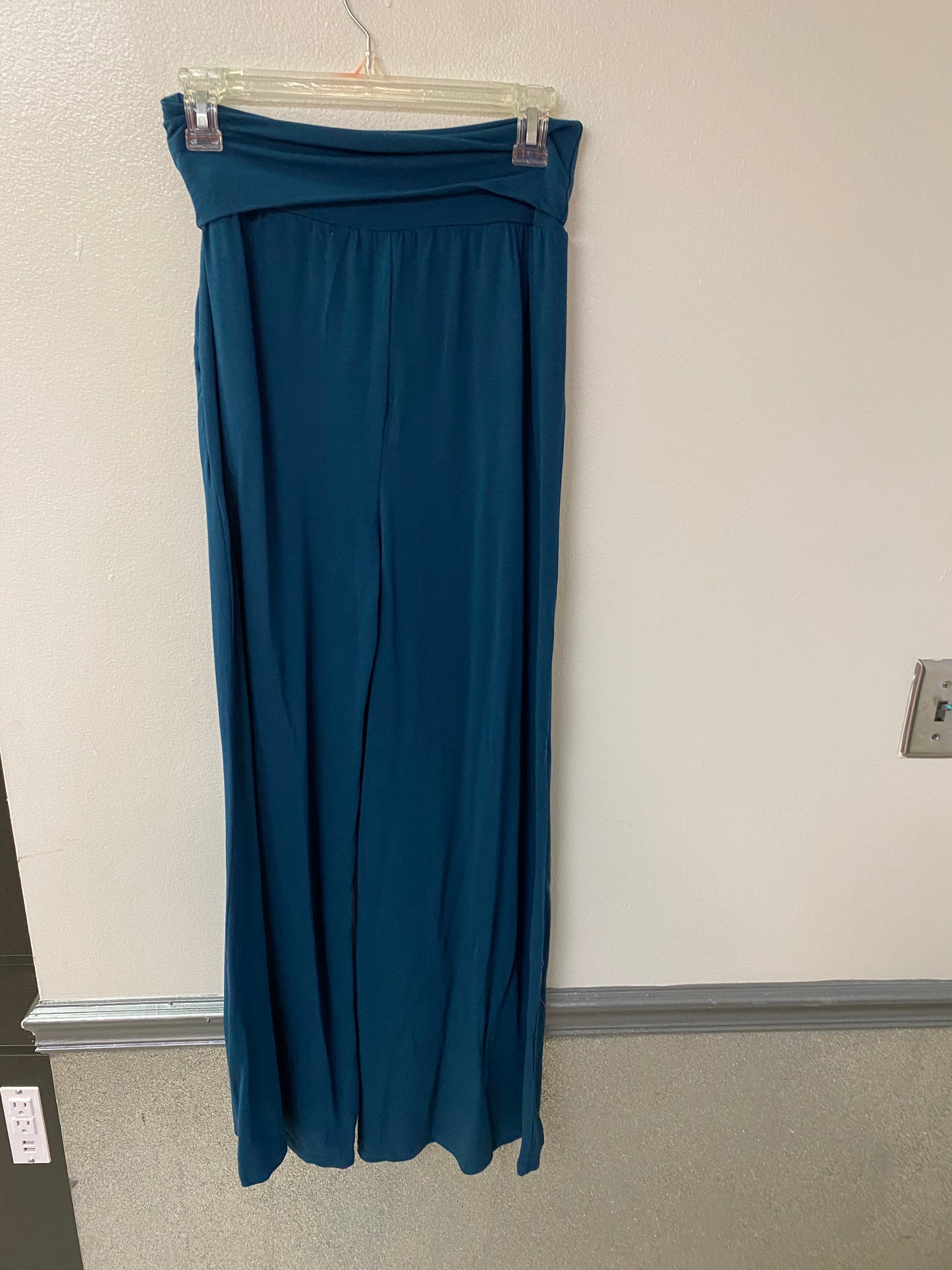 Culture Code Wide Leg Teal Pants