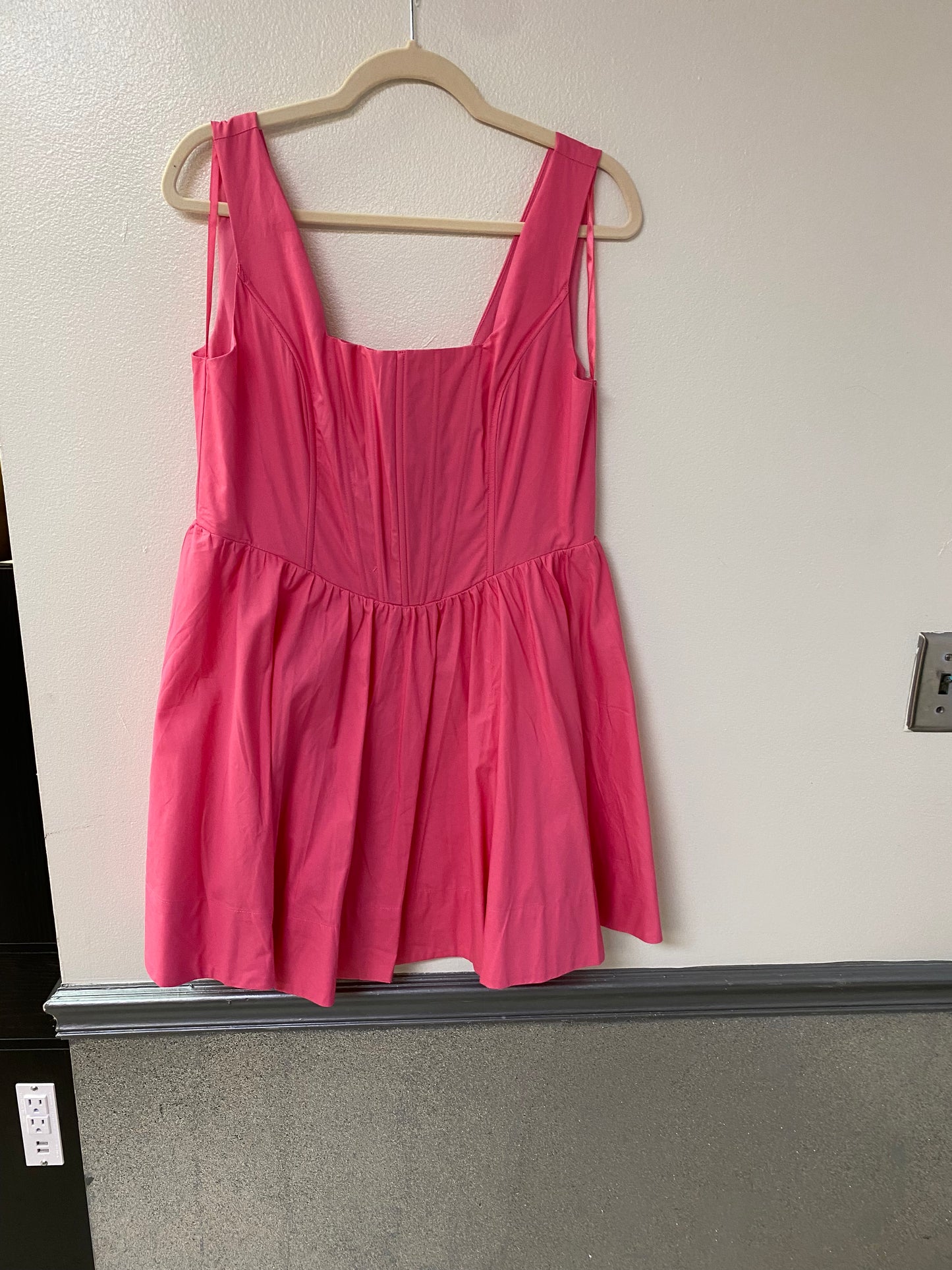 In the beginning mini pink dress