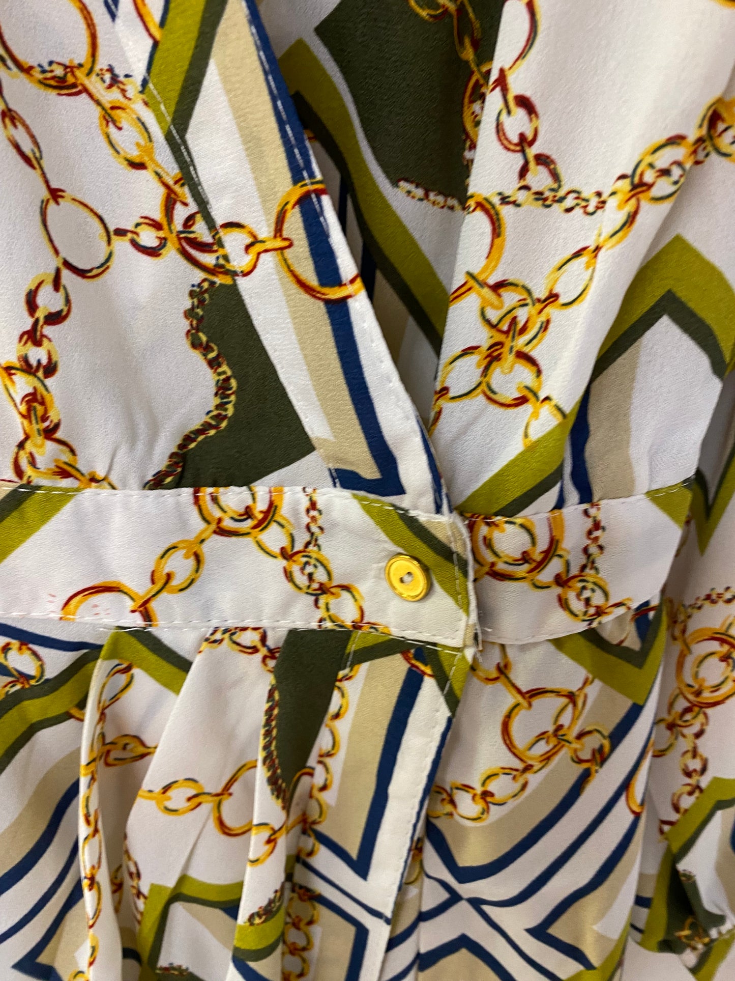 Geometric wrap midi dress