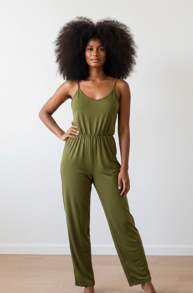 Capella olive green jumpsuit