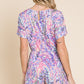 BOMBOM Print Short Sleeve Romper with Pockets