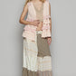 POL Ruffled Open Front Sleeveless Cardigan