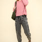 VERY J Washed Drawstring Jogger Cargo Jeans