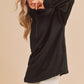 Aemi+Co Exposed Seam Half Zip Drop Shoulder Sweatshirt