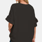 Zenana V-Neck Flutter Sleeve Top