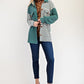 Celeste Full Size Striped Button Up Dropped Shoulder Shacket