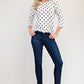 Celeste Full Size Polka Dot Round Neck Three-Quarter Sleeve T-Shirt